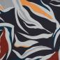 Preview: Viskosejersey abstrakt dunkelgrau petrol rost orange